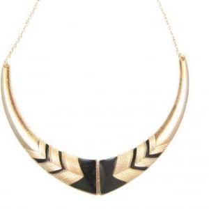 Gold Egyptian Bib Statement Necklace Jewellery