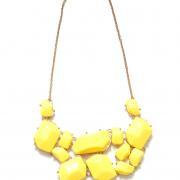 Yellow bubble statement necklace, yellow statement necklace