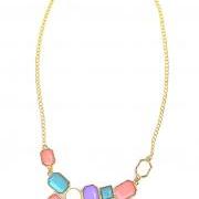 Colourful collar statement necklace, bib necklace, prom collar necklace, chunky necklace