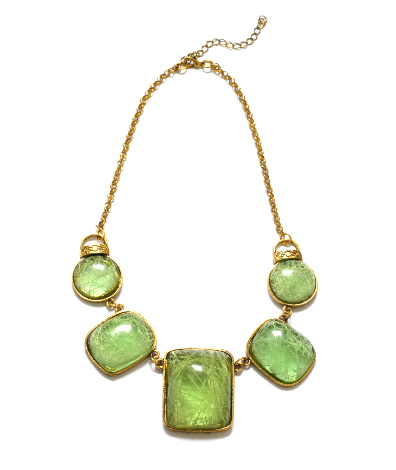 Emerald green statement necklace clearance