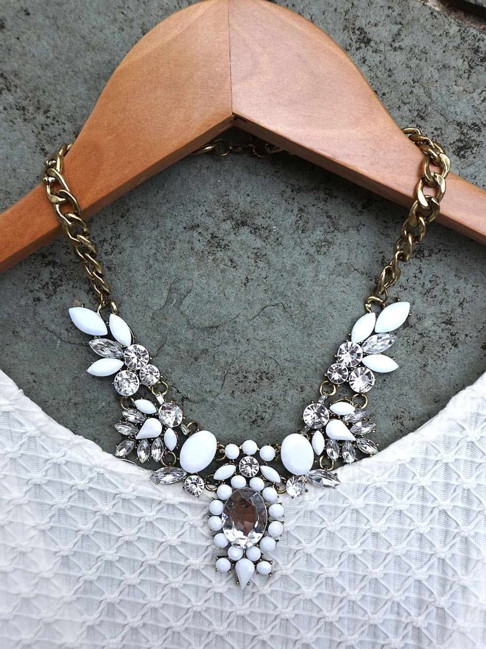 White chain necklace Clearance